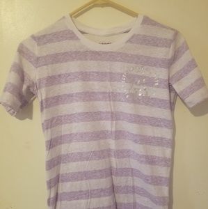 Purple and White striped Aeropostale T-shirt